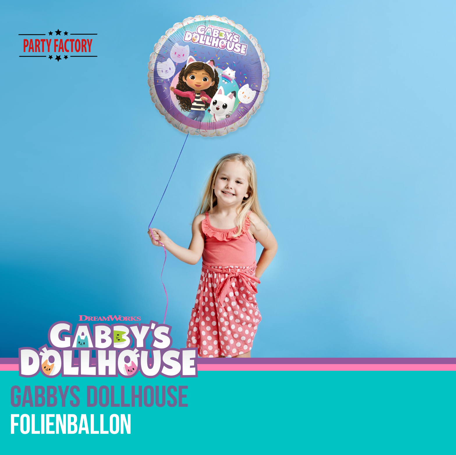 Gabby's Dollhouse Foil Balloon 45 cm Round – Party Balloon Gabby & Cats 5
