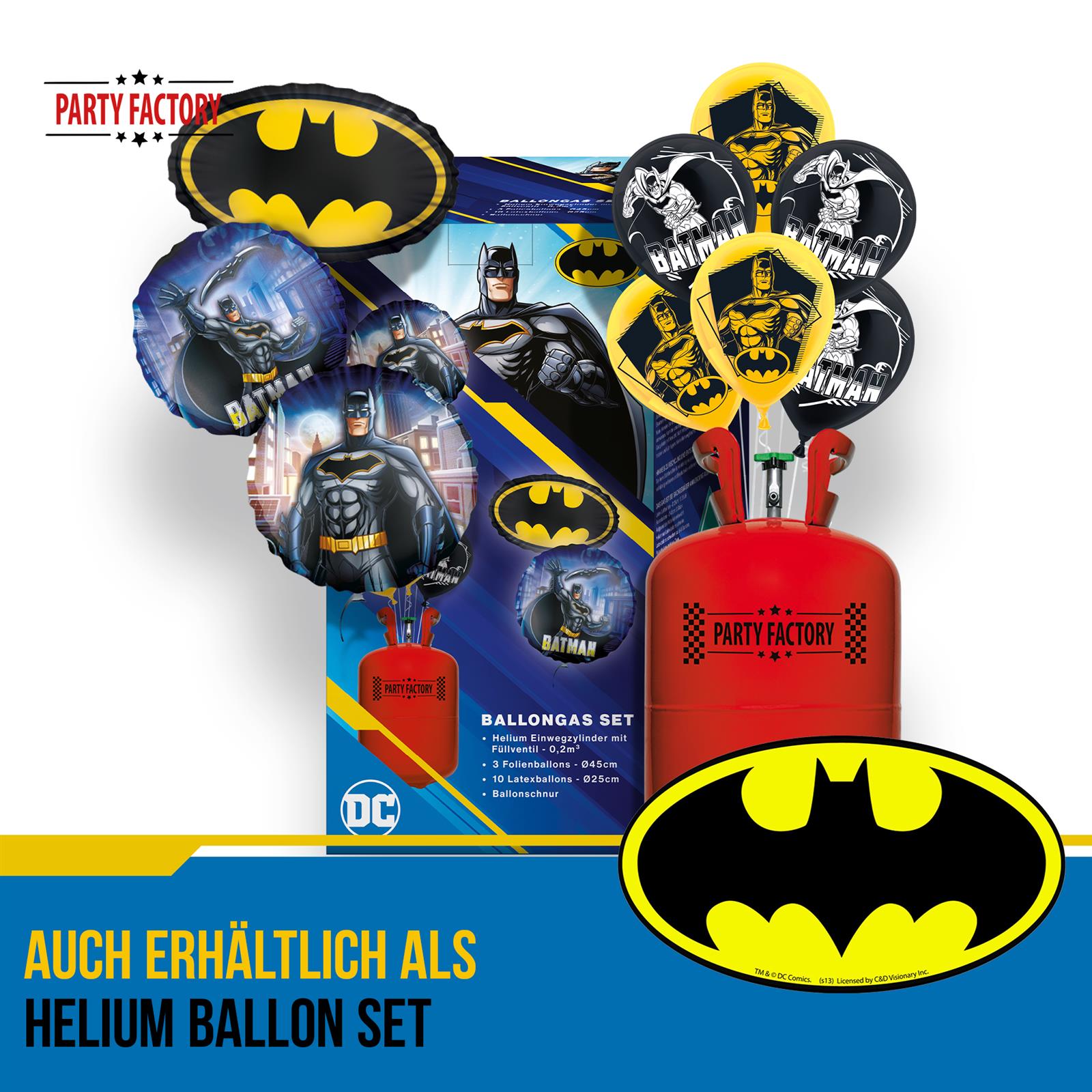 Batman Ballongirlande Set 60-teilig 10