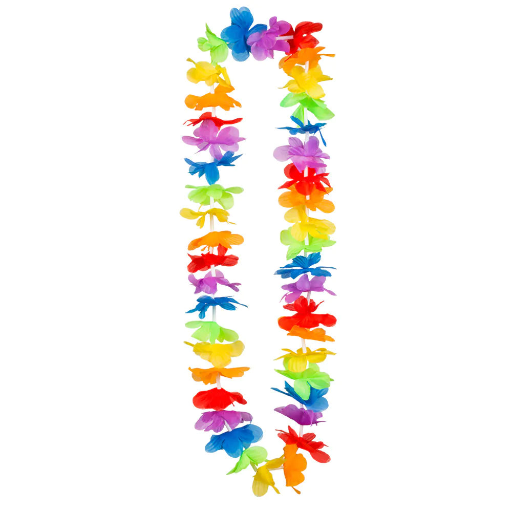 Rainbow Hawaiian lei – colorful flower lei for summer, beach party &amp; carnival 2