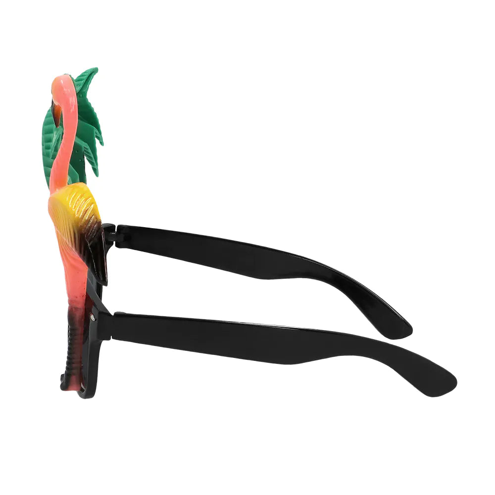 Partybrille Hawaii mit Palme & Flamingo – Lustige Brille für Sommer & Karneval 4