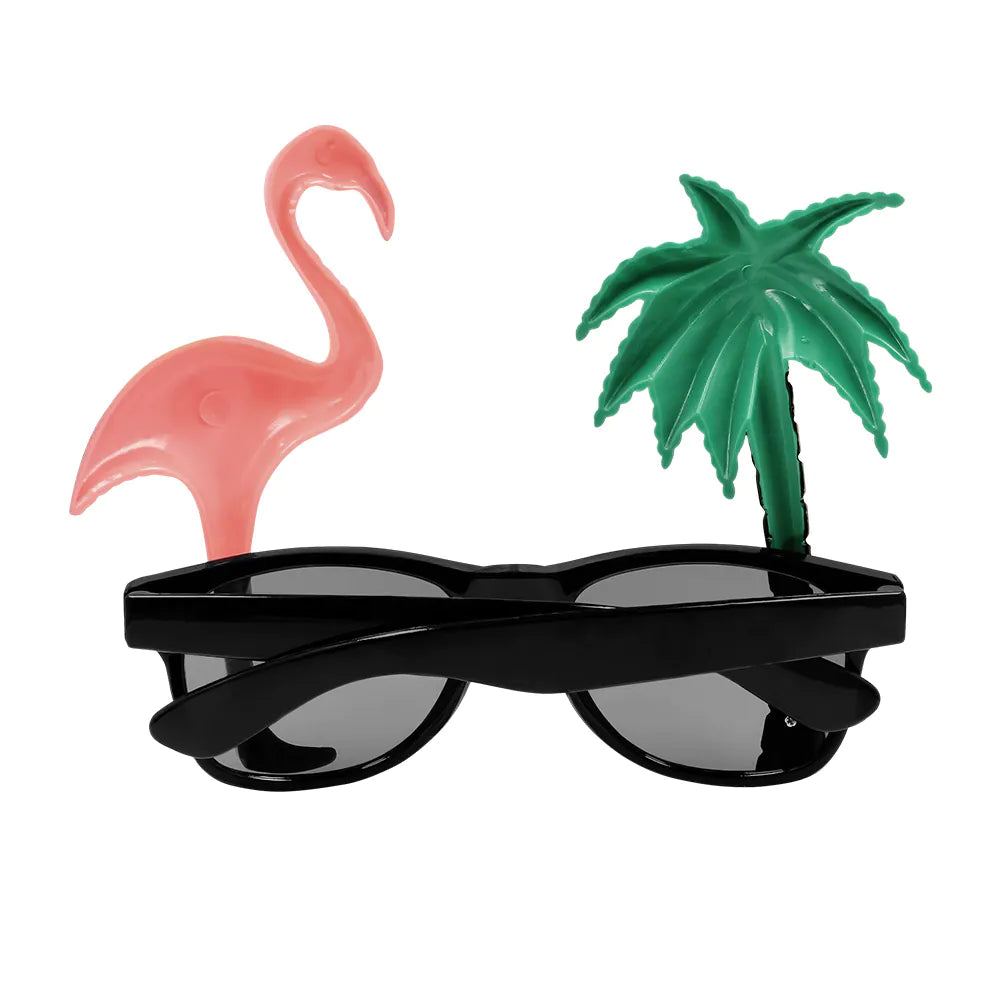 Partybrille Hawaii mit Palme & Flamingo – Lustige Brille für Sommer & Karneval 5
