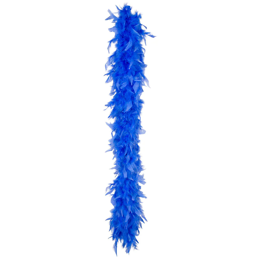 Blue feather boa 180 cm – Elegant 50 g feather boa for carnival, show &amp; party 2