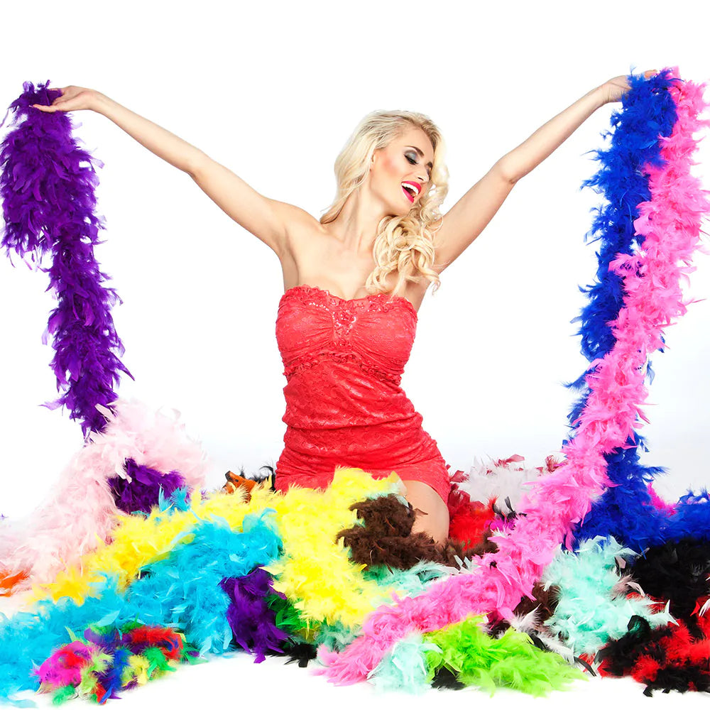 Party Feather Boa, Multicolored, 180 cm – Colorful Feather Boa, 50 g, for Carnival &amp; Show 3