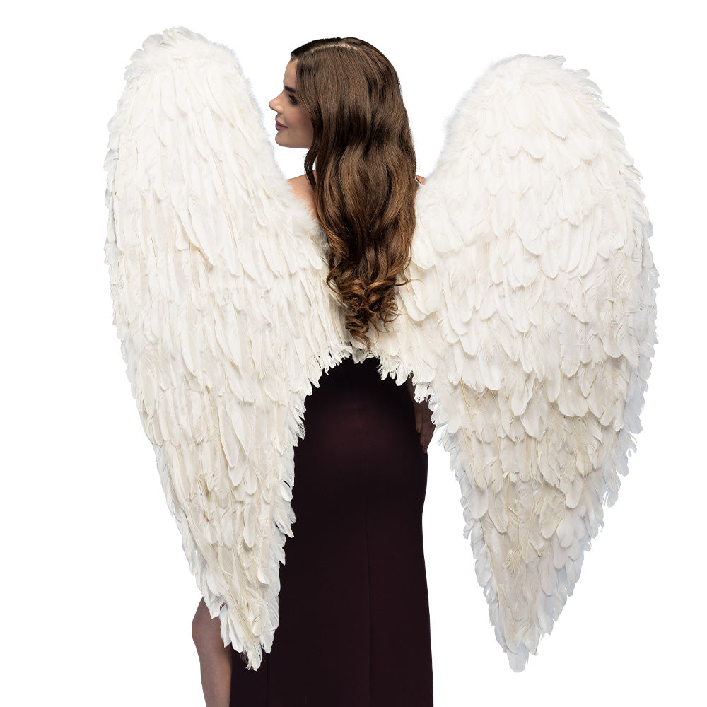 Angel wings Celina 120x120 cm feather decoration wings angel white black selection