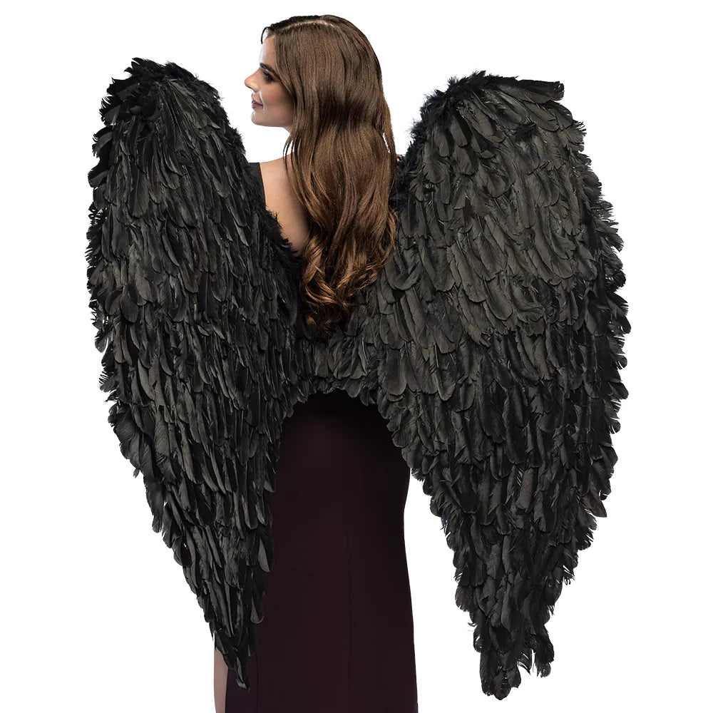 Angel wings Celina 120x120 cm feather decoration wings angel white black selection 3