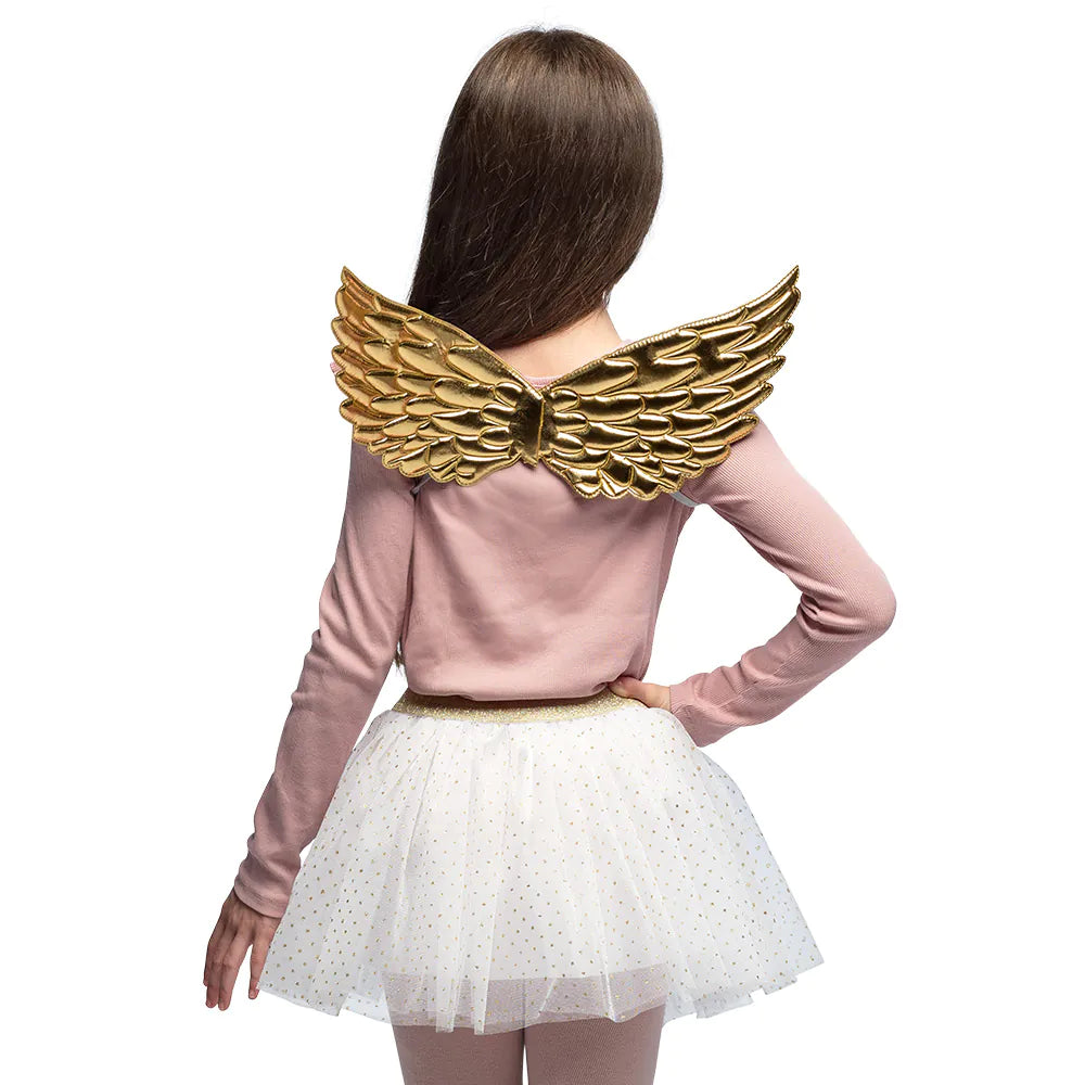 Angel Child Costume Set, Gold or Silver, Choice of Wings and Tutu for Girls 5