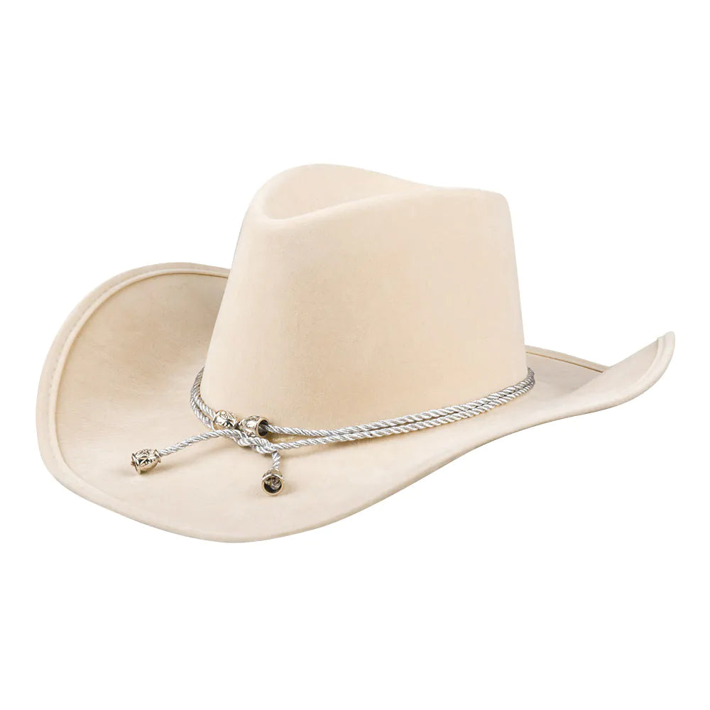 North Dakota Cowboy Hat – Beige hat with band, Western hat for men &amp; women 2