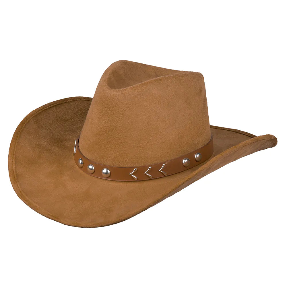 Nebraska Cowboy Hat – brown faux suede western hat, men's cowboy hat 2