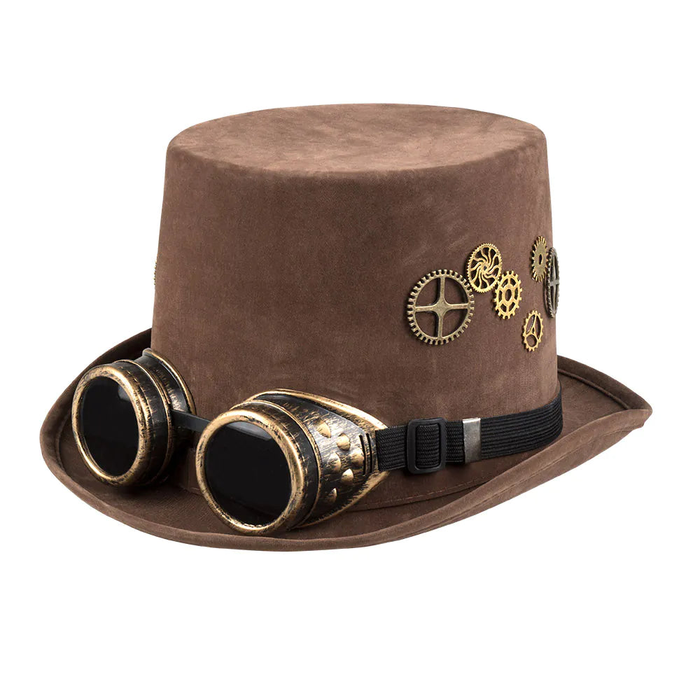 Steampunk hat with party glasses – Carnival costume accessory 2