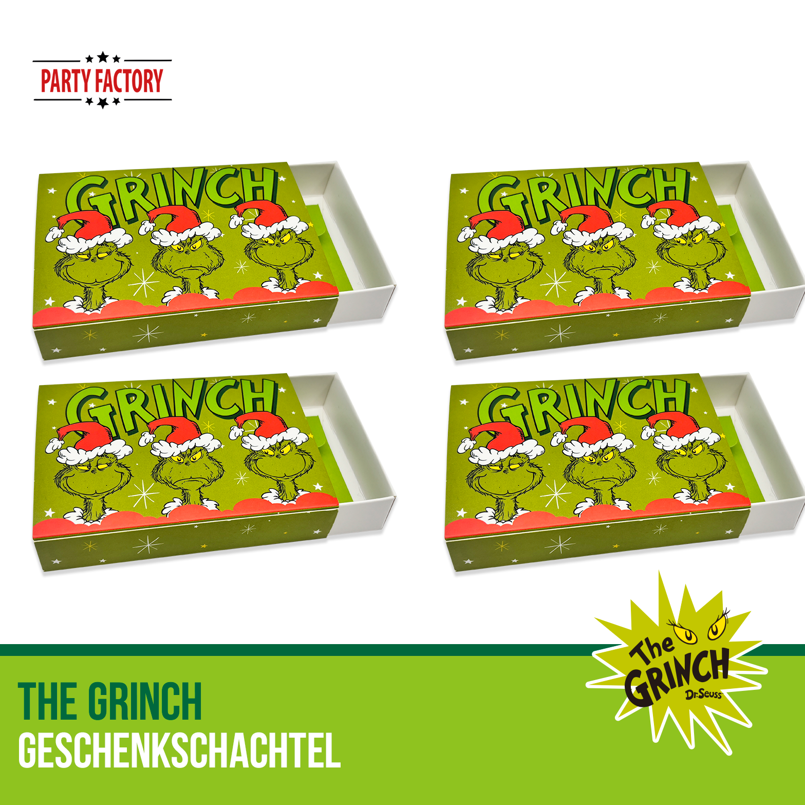 The Grinch Geschenkschachtel Motiv 2 – Geschenkbox Weihnachten, Geschenkverpackung Party 6