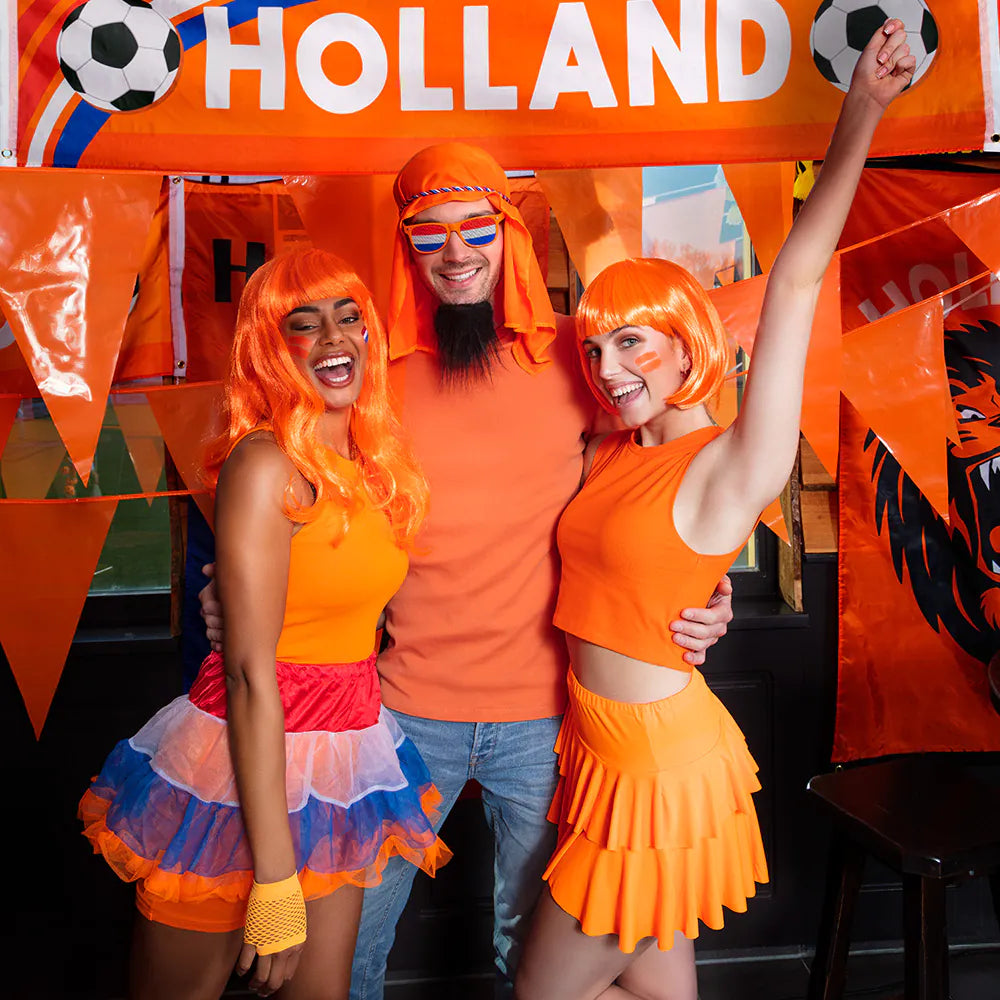 PE pennant chain orange 25 m – party garland weatherproof 30x20 cm 3