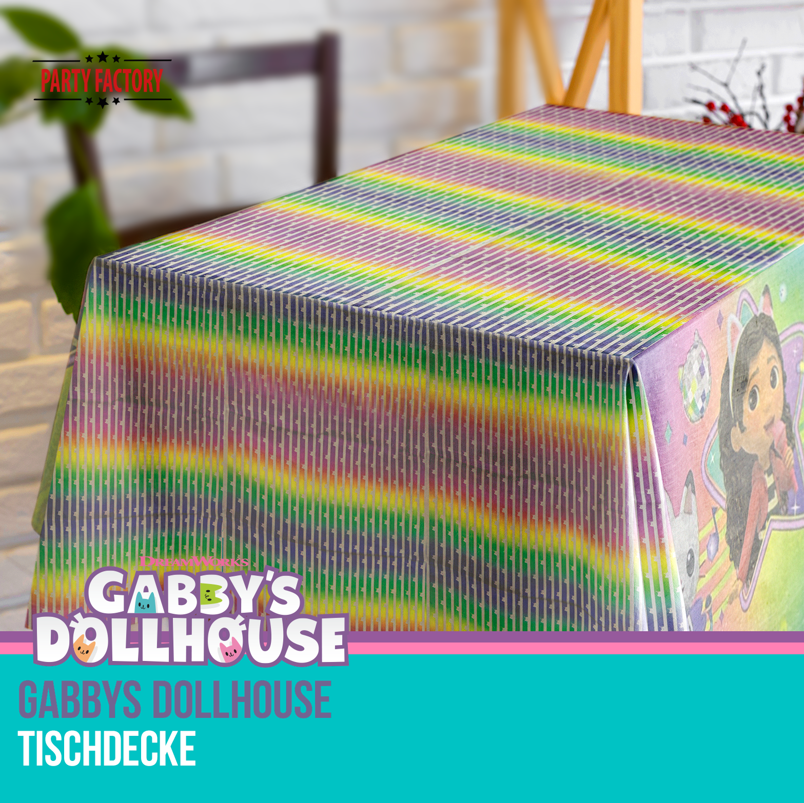 Gabby’s Dollhouse Tischdecke 120x180 cm – Papier Partydeko Kindergeburtstag 5