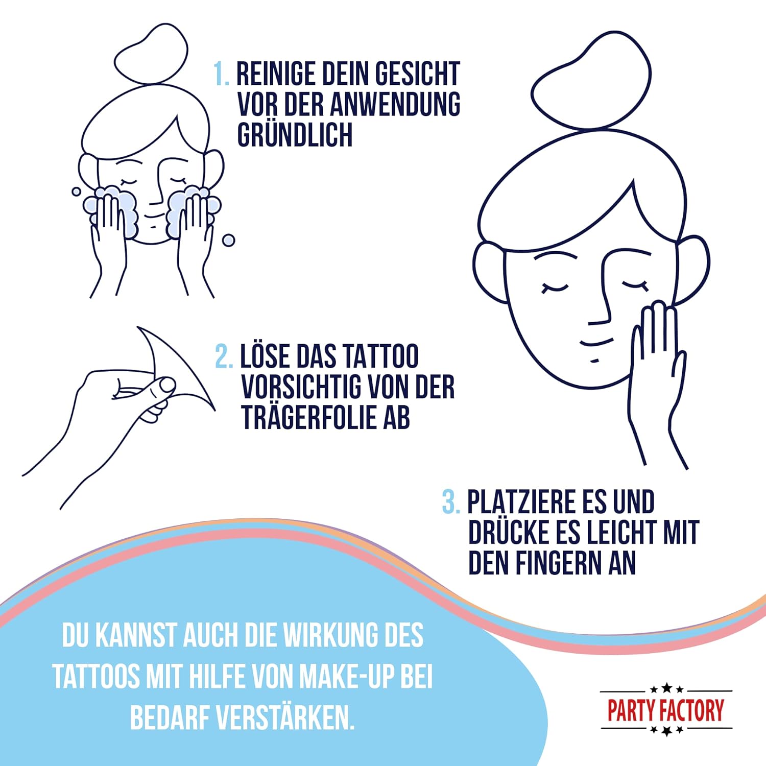 Glitter Face Tattoo - Cat 12