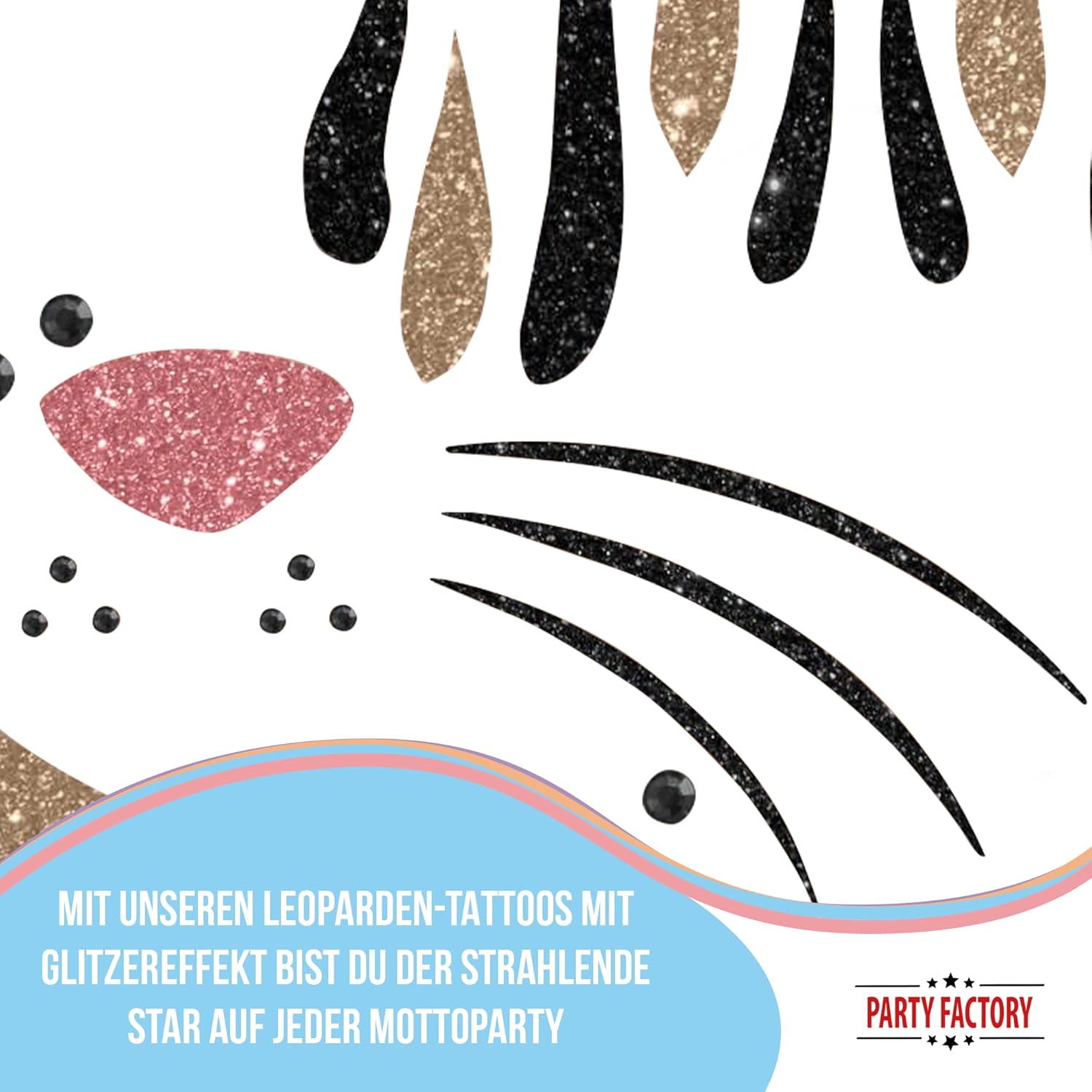Glitter Face Tattoo - Cat 8