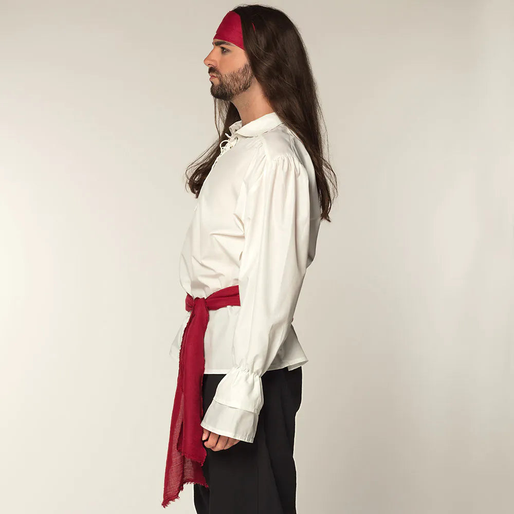 Satz Pirat – Rotes Stirnband & Schärpe für Piratenkostüm 4