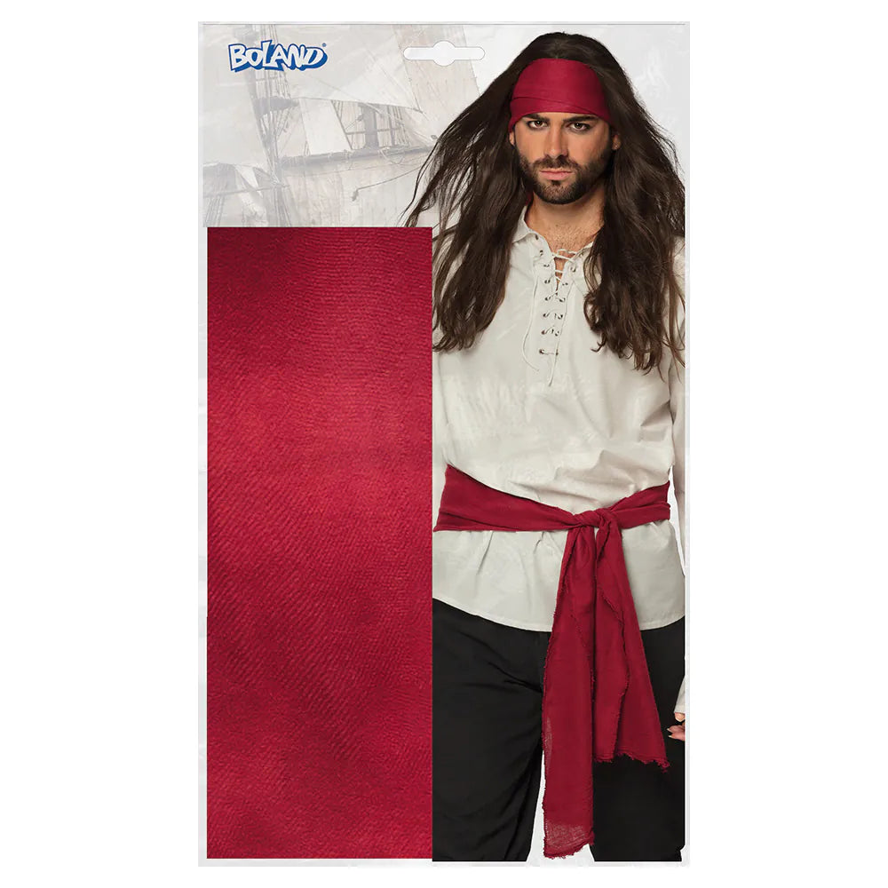 Satz Pirat – Rotes Stirnband & Schärpe für Piratenkostüm 5