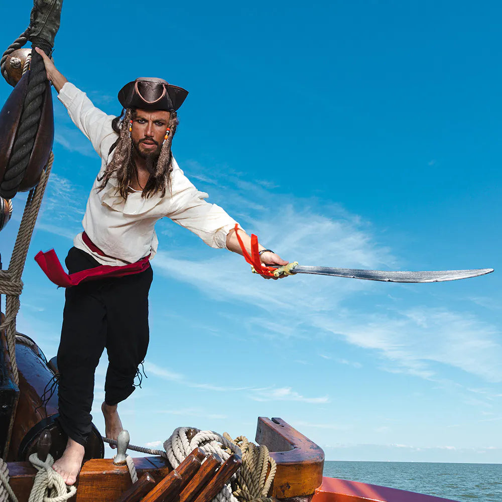 Satz Pirat – Rotes Stirnband & Schärpe für Piratenkostüm 7