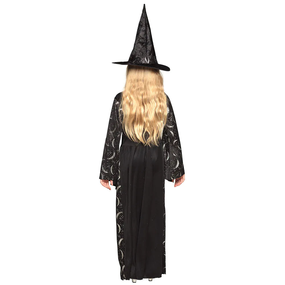 Children's costume Midnight Witch black for girls 7-9 or 10-12 years old (choice of options) 2