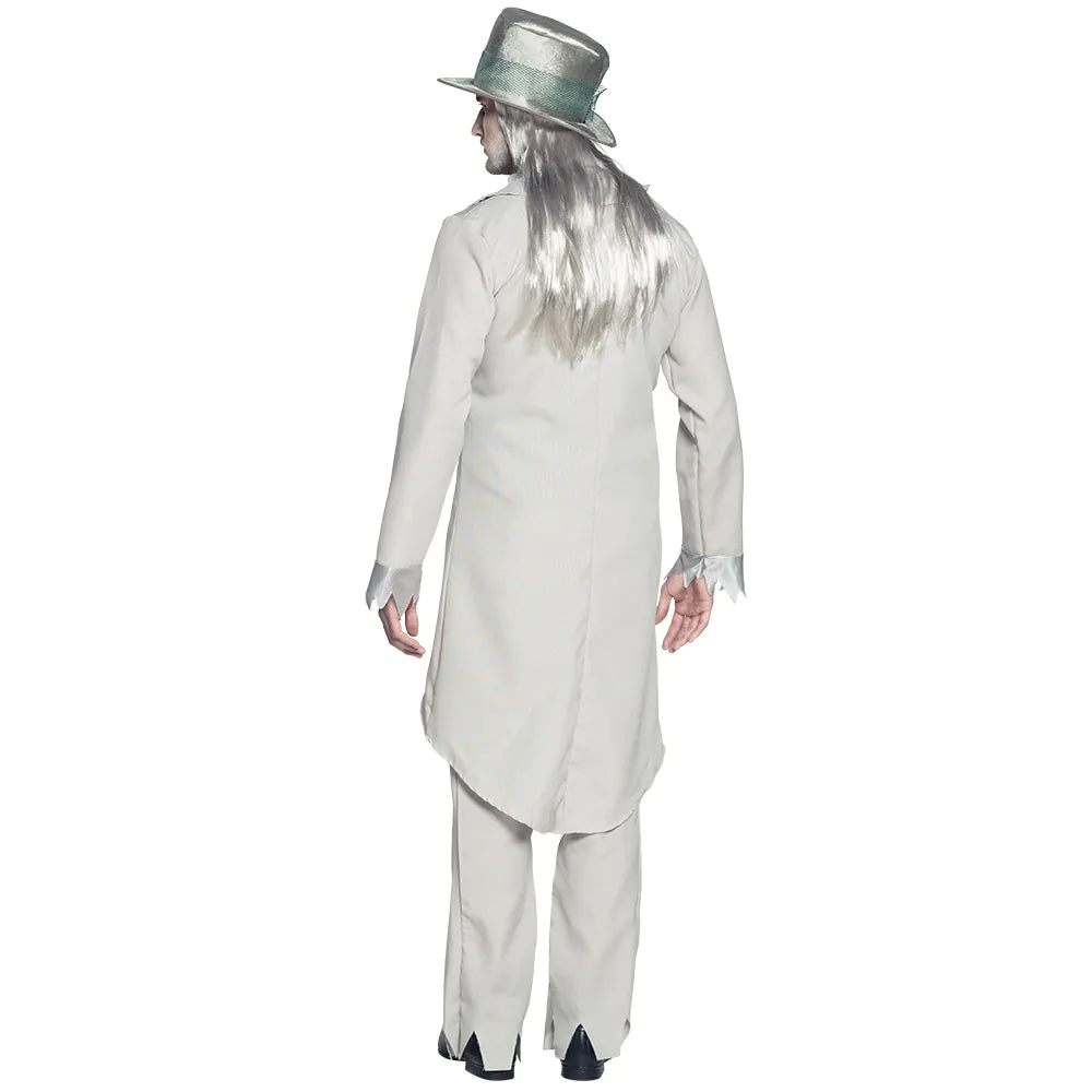 Erwachsenenkostüm Ghost Groom 54/56 – Geister-Bräutigam Outfit mit Hut & Weste 2