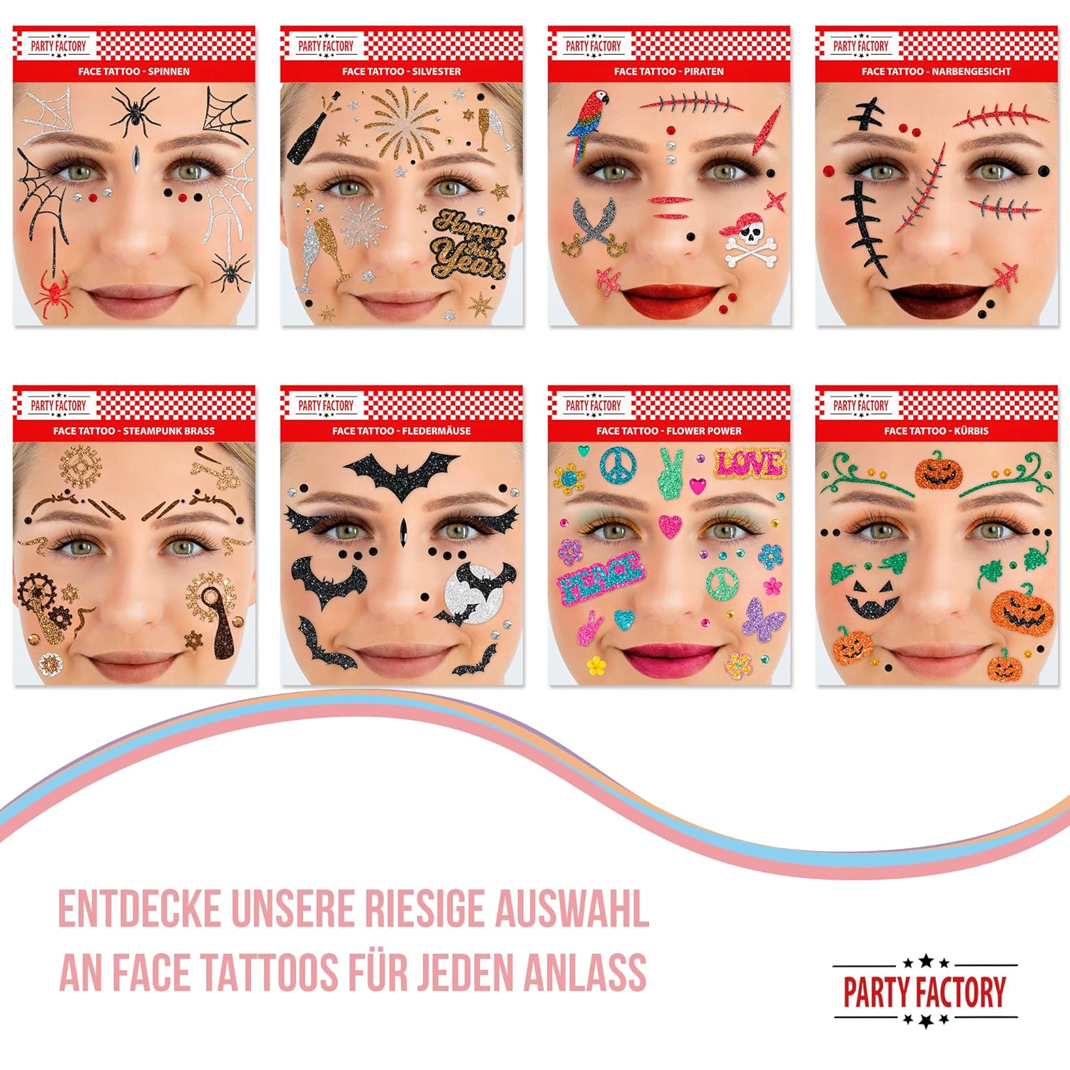 Glitter Face Tattoo - Cat 13