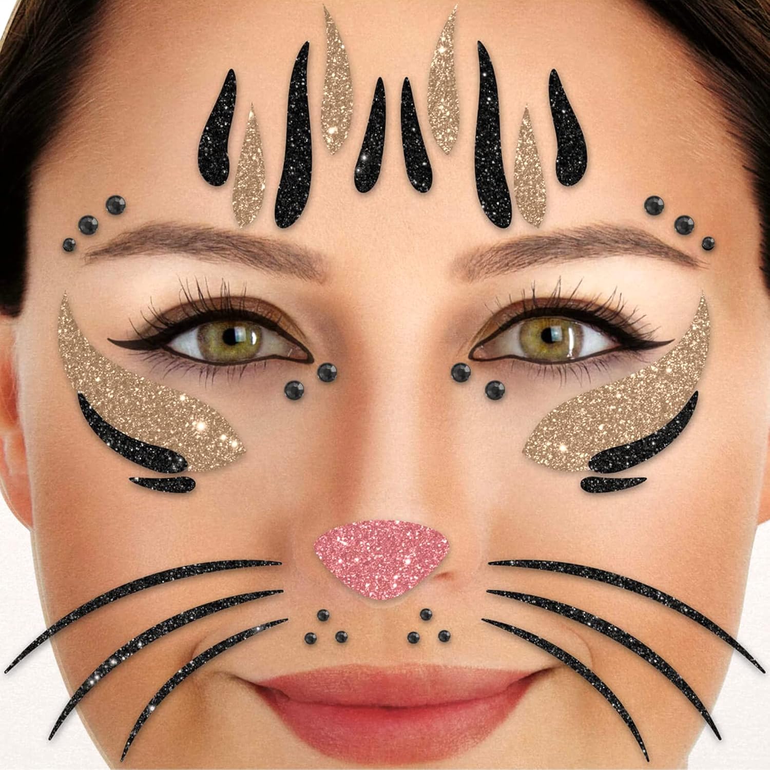 Glitter Face Tattoo - Cat 10