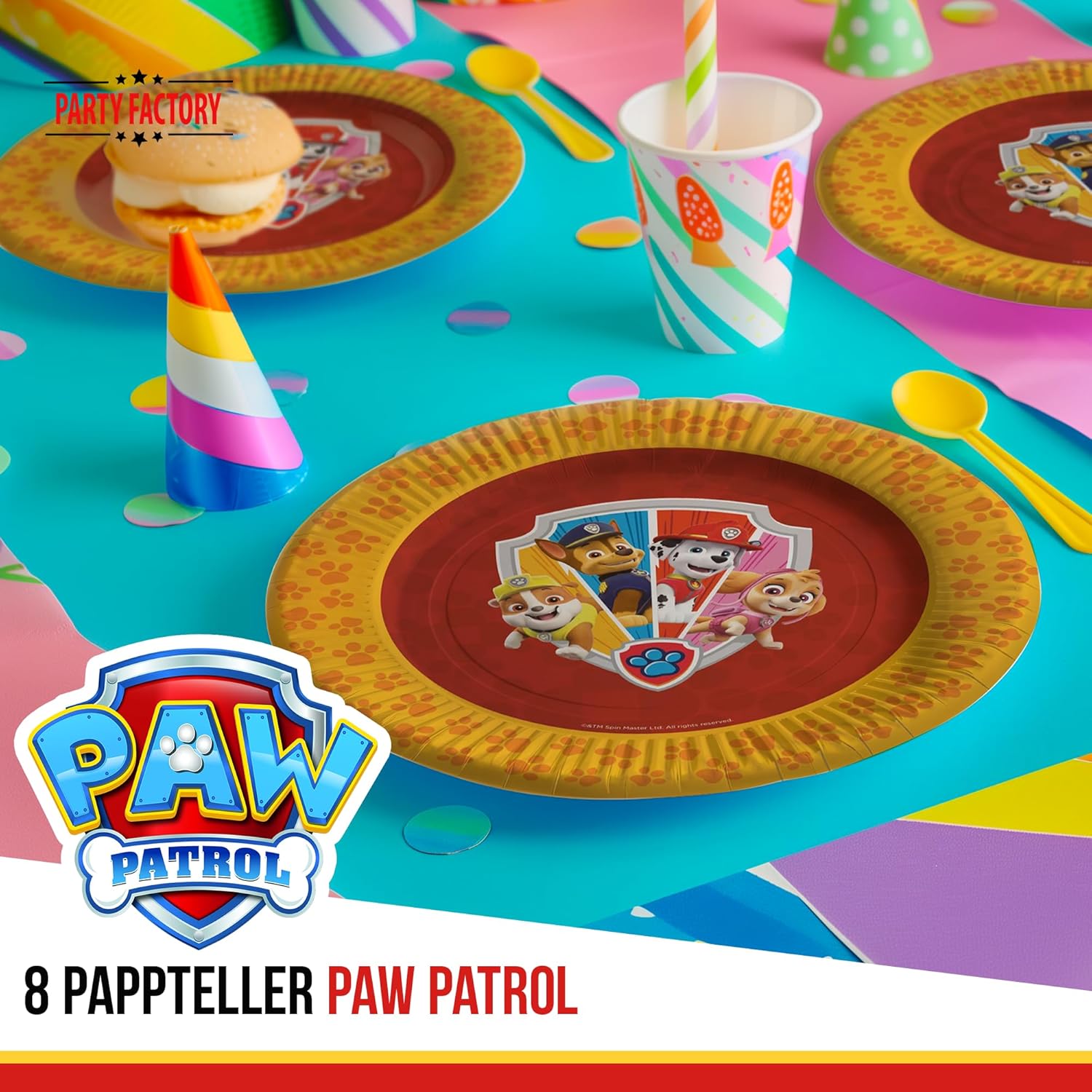 Paw Patrol Papp-Teller 23 cm 8 Stück 2