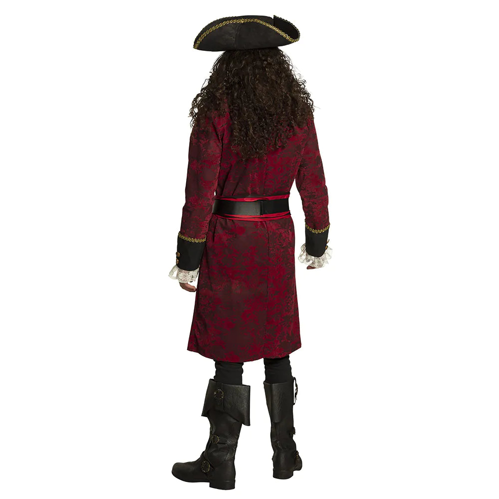 Pirate Men's Costume Typhoon 5-Piece Coat Chest Insert Hat 2 Belts Choice 2