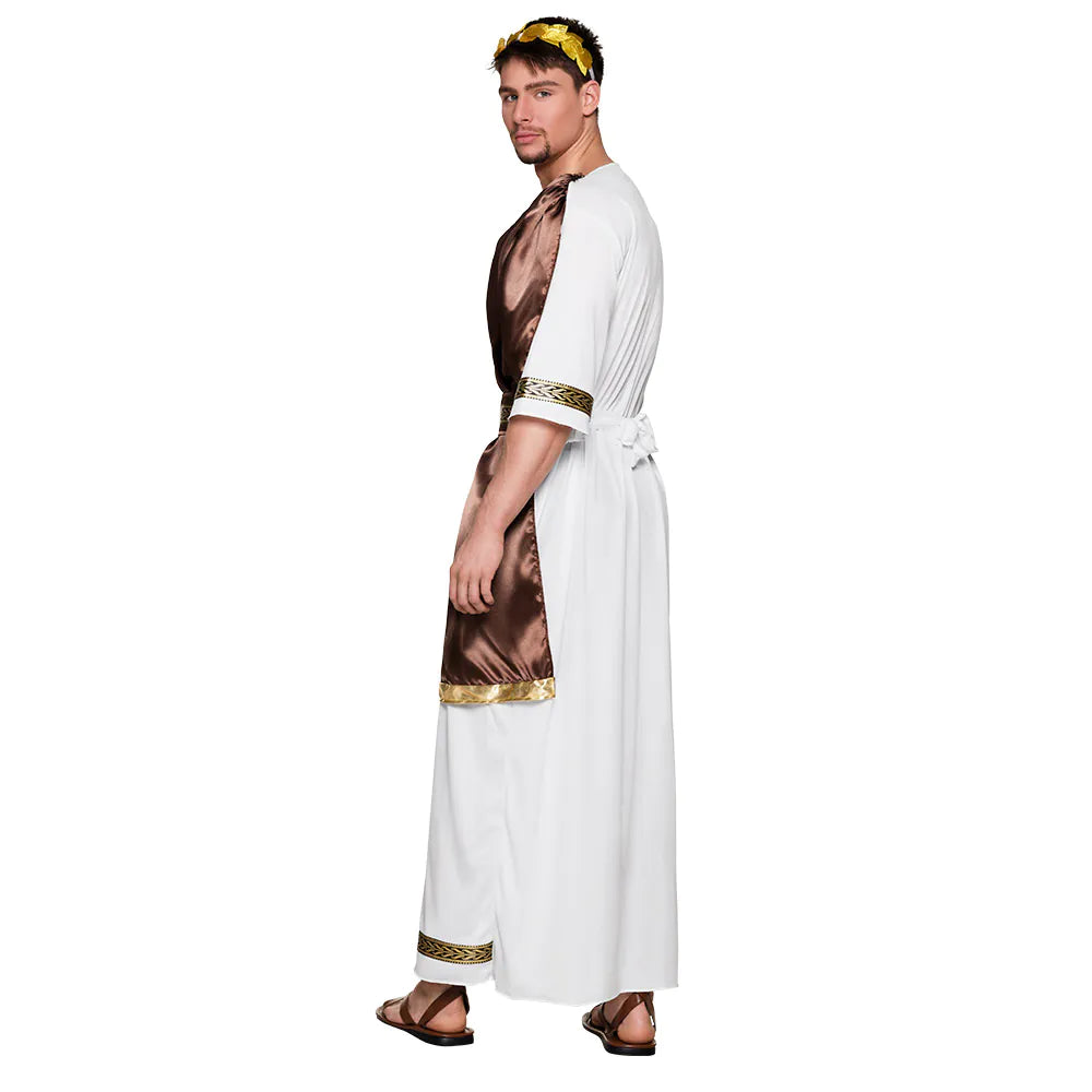 Herren Kostüm Zeus 3-tlg. Götter-Outfit mit Tunika Schärpe Gürtel M/L 4