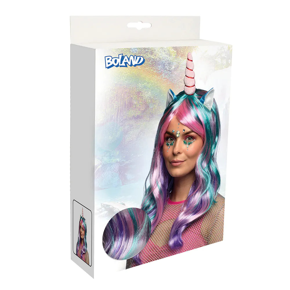 Daydream UV Unicorn Wig – Colorful Women's Wig with Horn &amp; Blacklight Effect 4