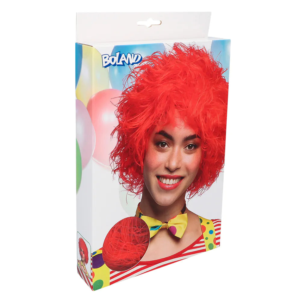 Clown Frizzy Wig – Red Curly Wig for Funny Clown Costumes &amp; Carnival 5
