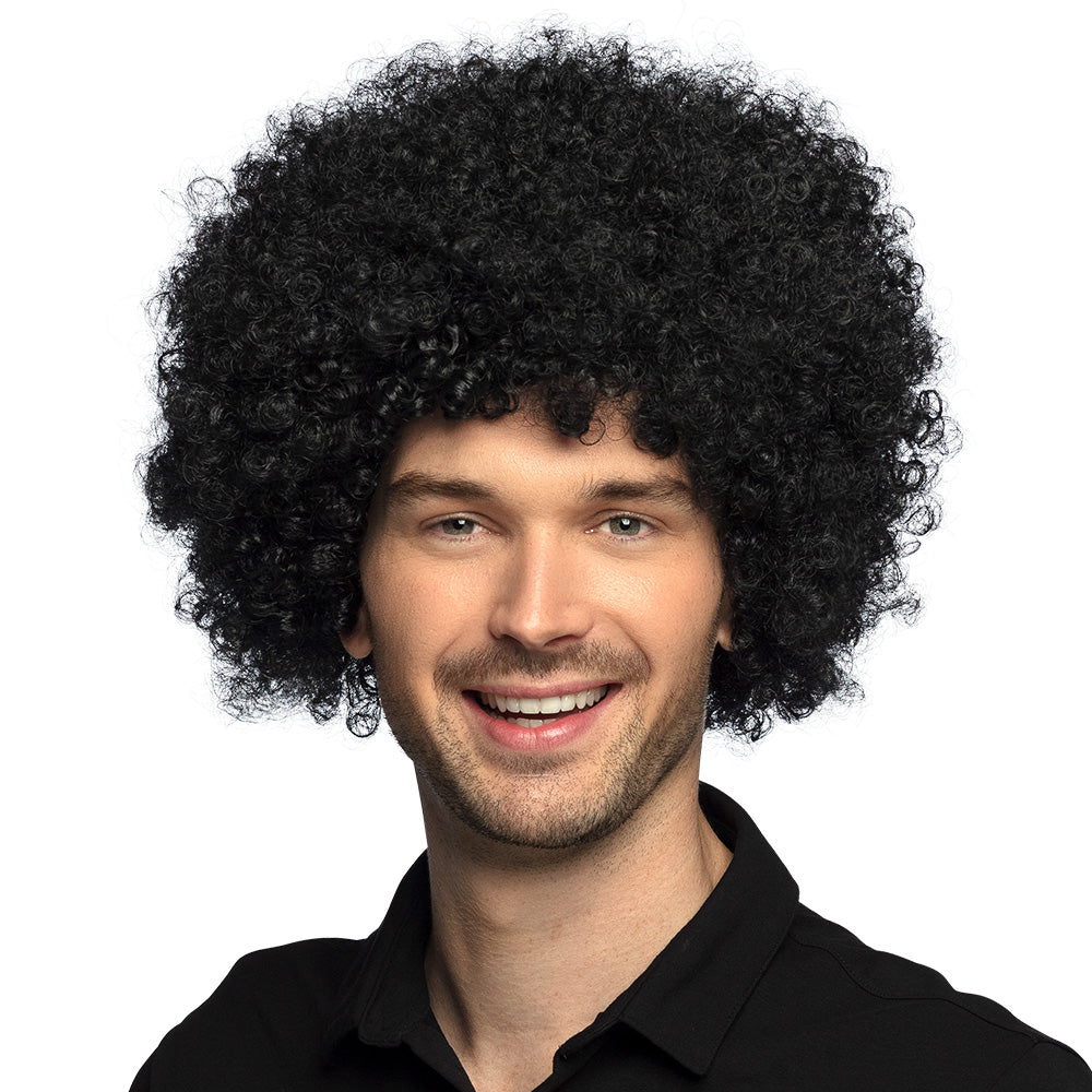 Black Groove Wig – Voluminous Afro Wig for Carnival &amp; Party