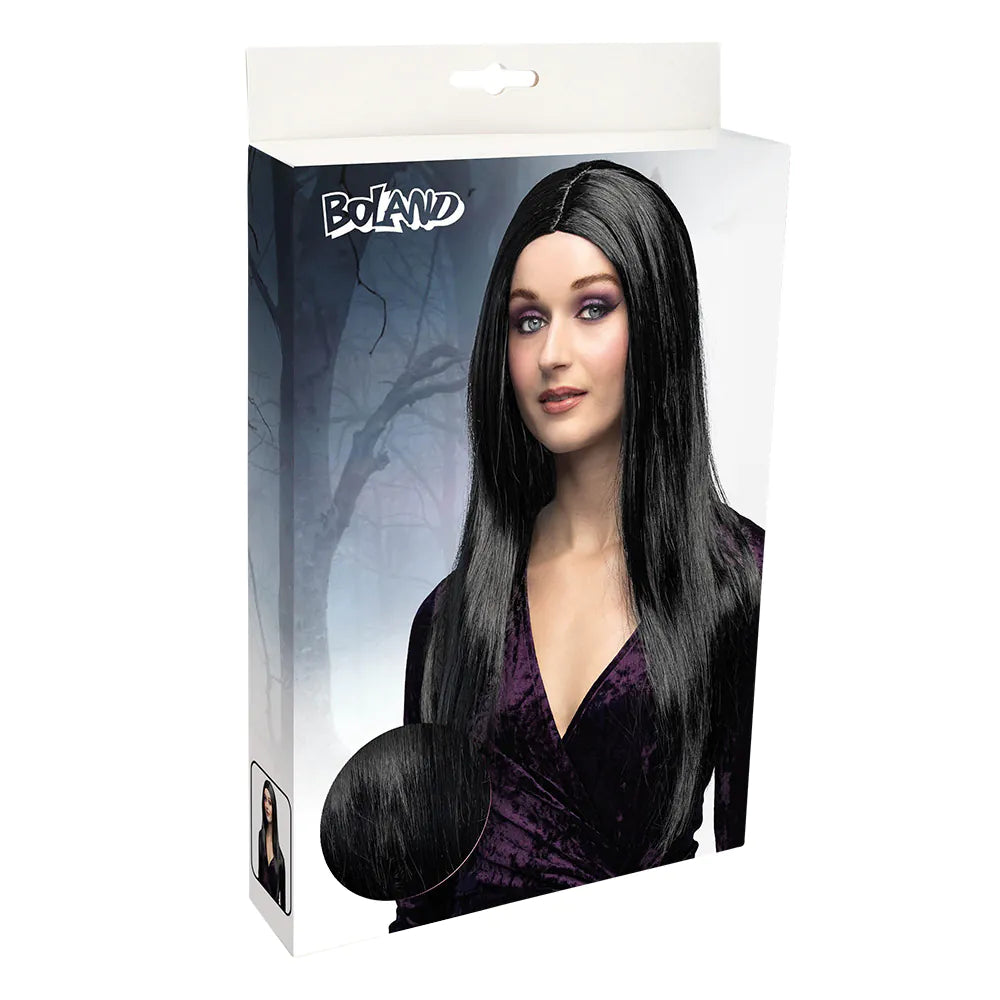 Witch Wig – Long black women's wig for witch costumes &amp; Halloween 4