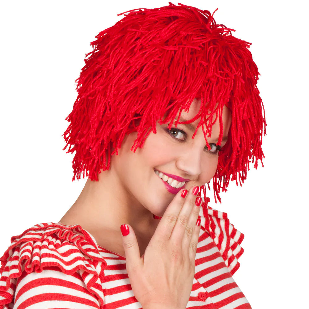 Clown Fuzzy Wig – Short Red Wig for Funny Clown Costumes &amp; Parties