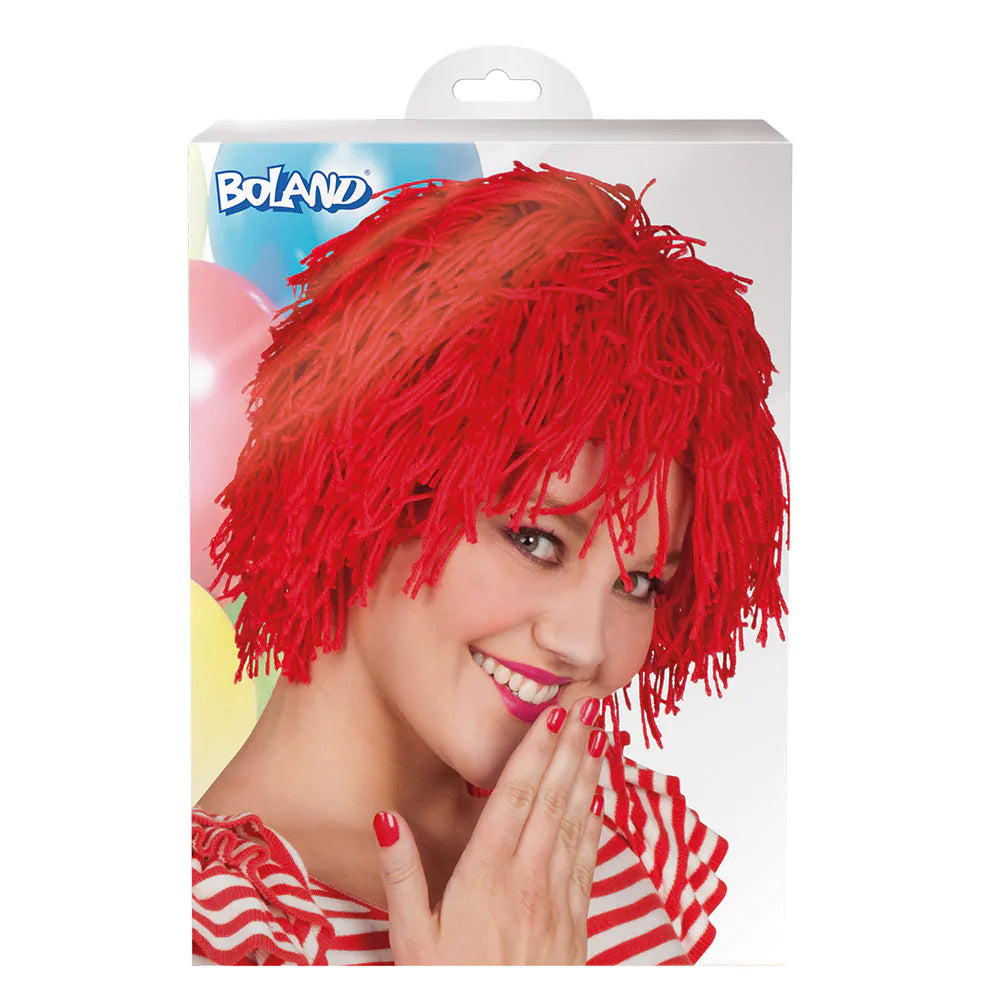 Perücke Clown Fuzzy – Rote Kurzhaar-Perücke für lustige Clown-Kostüme & Party 2