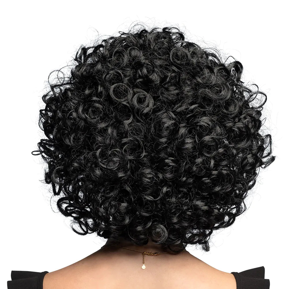 Candice black wig, Afro-style curly wig for women and men, carnival costume 3