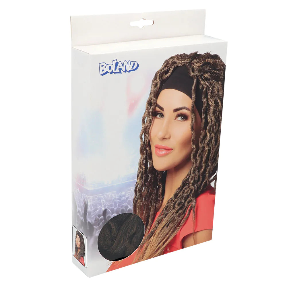 Emily Wig – Curly Wig with Headband for Women in Brown-Blonde 3