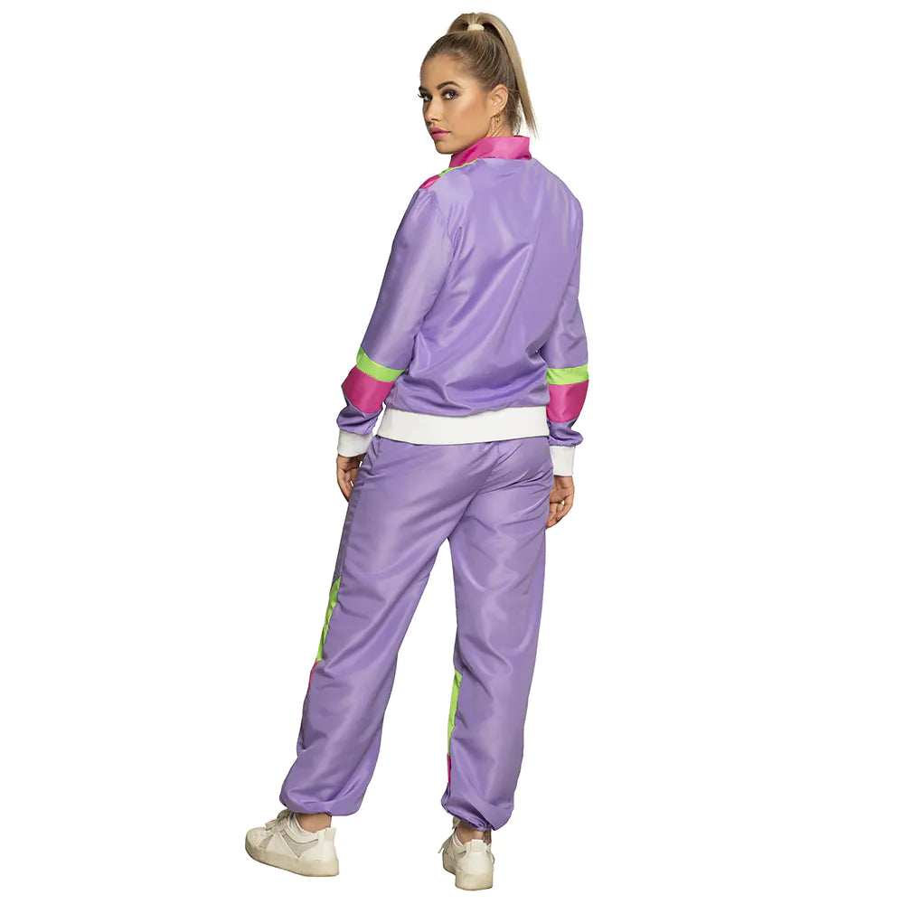 Retro 80s Tracksuit in Purple UV for Women and Men S M L XL typical 80s style 15