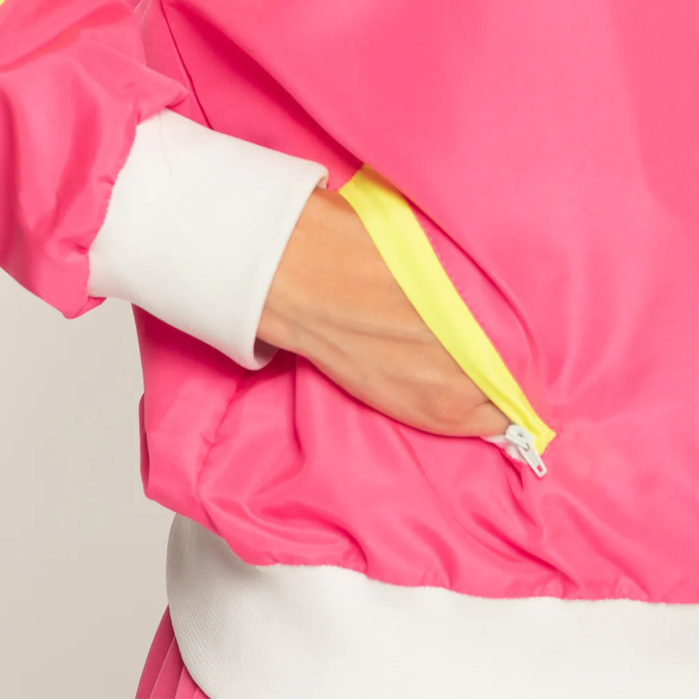 Trainingsanzug Retro Damen 80-er neon-rosa UV Größenauswahl 17