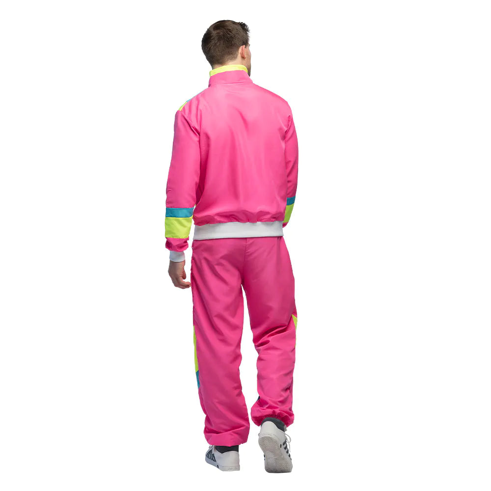 Trainingsanzug Retro Herren 80-er neon-rosa UV in 2 Größen 10