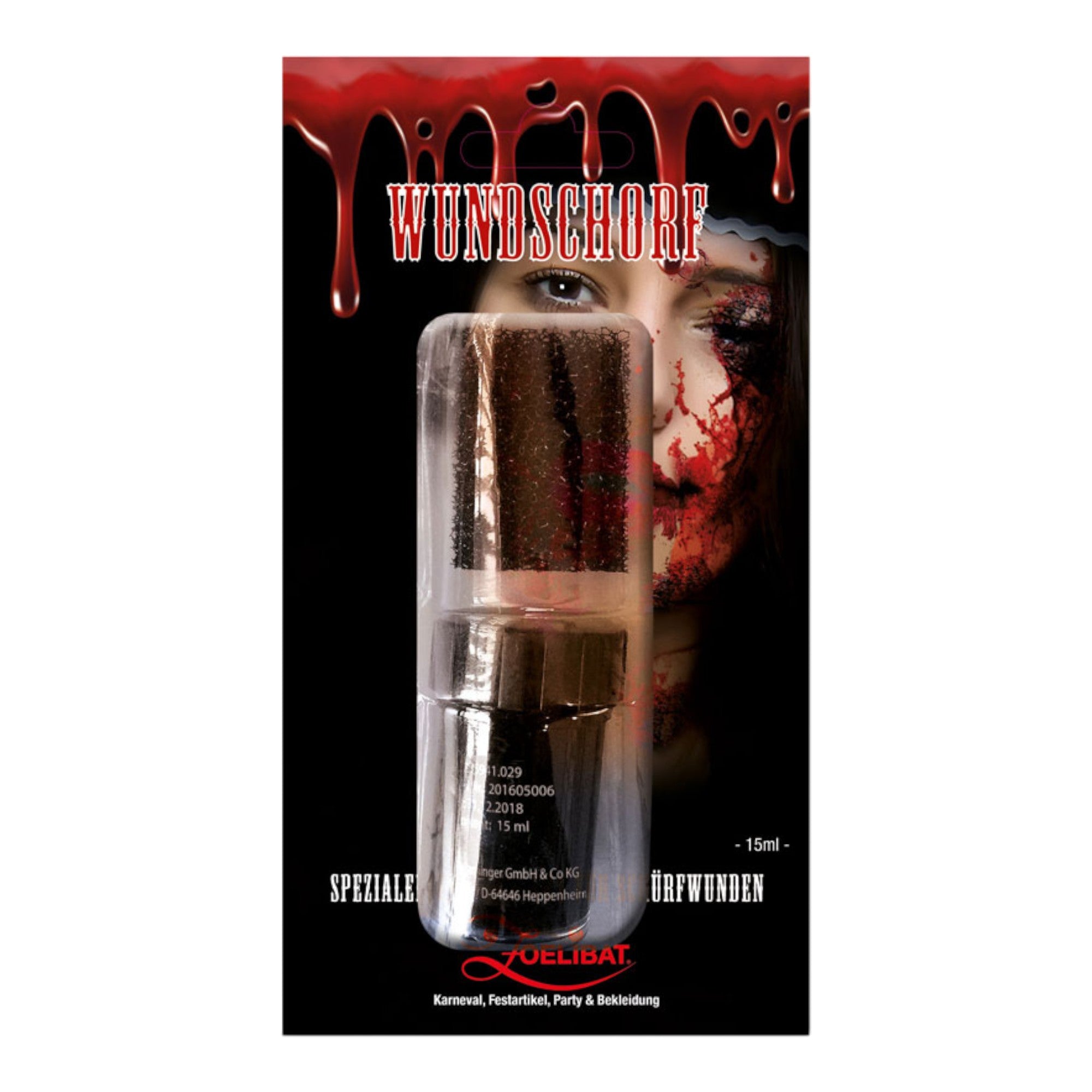 Zoelibat Kunstblut verkrustet 15 ml mit Schwamm