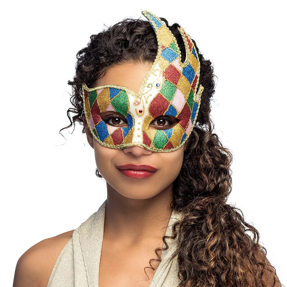 Augenmaske Venice Jester venezianische Maske für Karneval, Fasching Party
