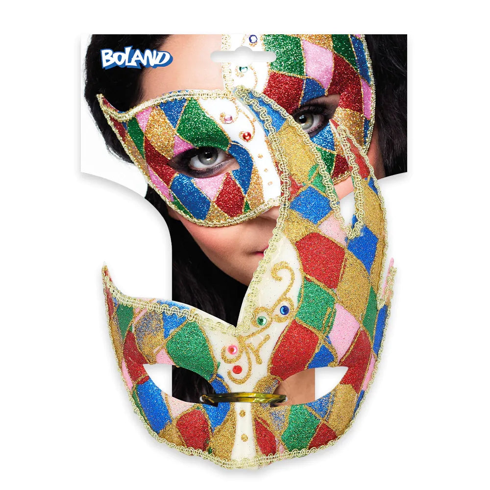 Augenmaske Venice Jester venezianische Maske für Karneval, Fasching Party 6