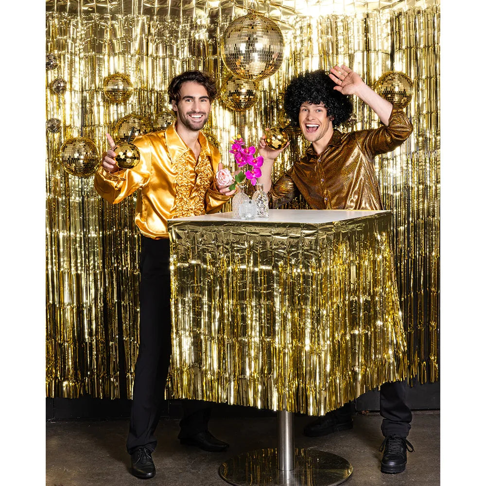 Discokugel gold Ø 20 cm glitzernde Spiegelkugel für Party Event 2