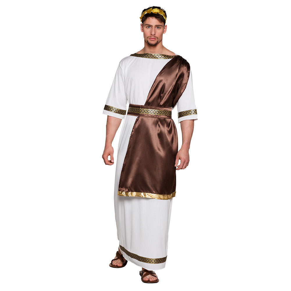 Erwachsenenkostüm Zeus – 3-tlg. Götter-Outfit mit Tunika, Schärpe & Gürtel M/L 1