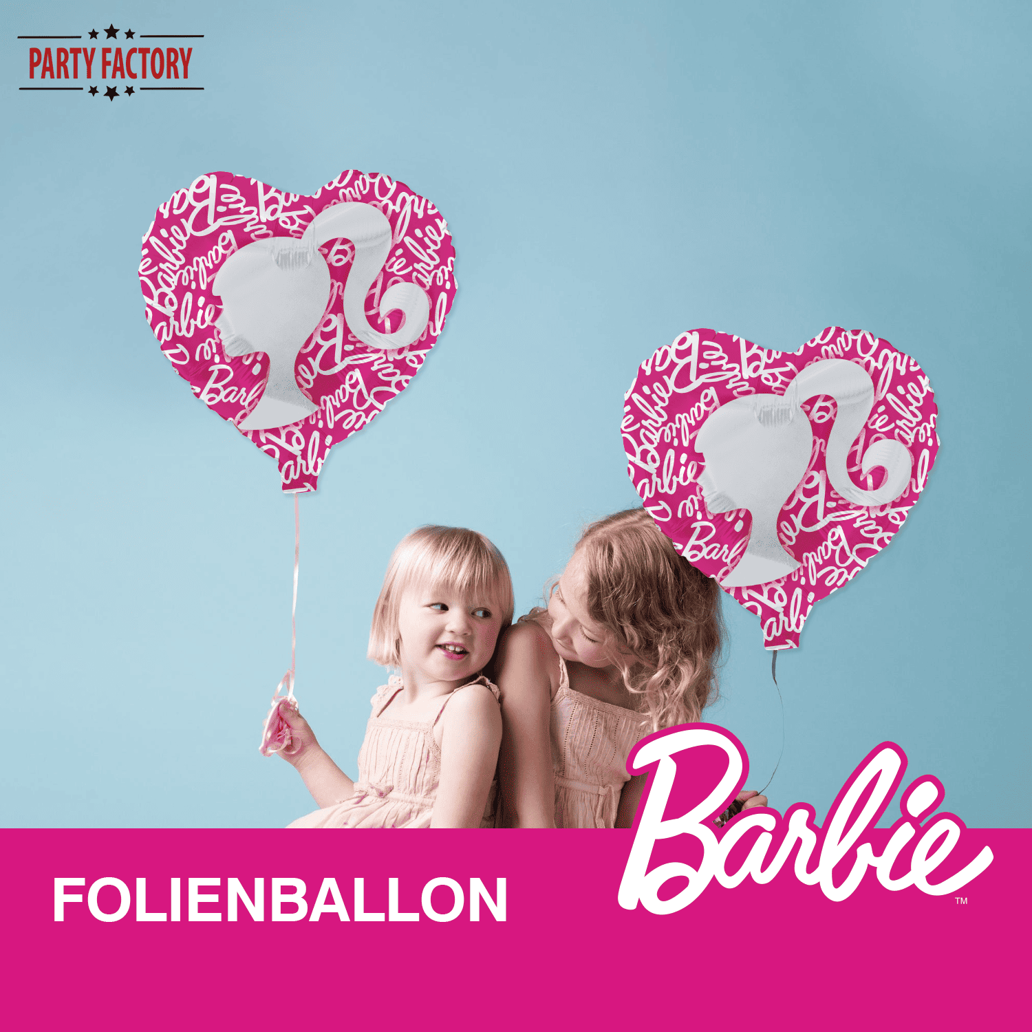 Folienballon Barbie Herz 45cm 2