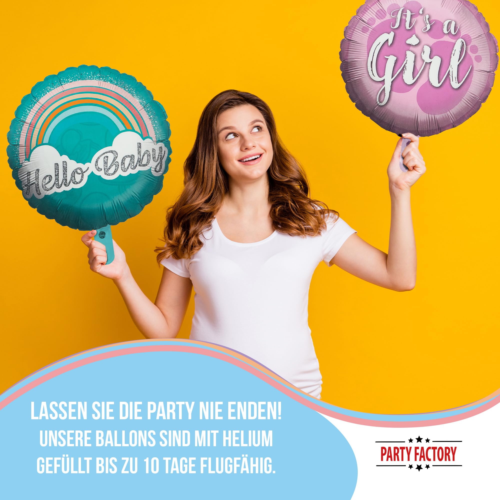 Folienballon Gender Reveal its a Girl rund 45cm 3