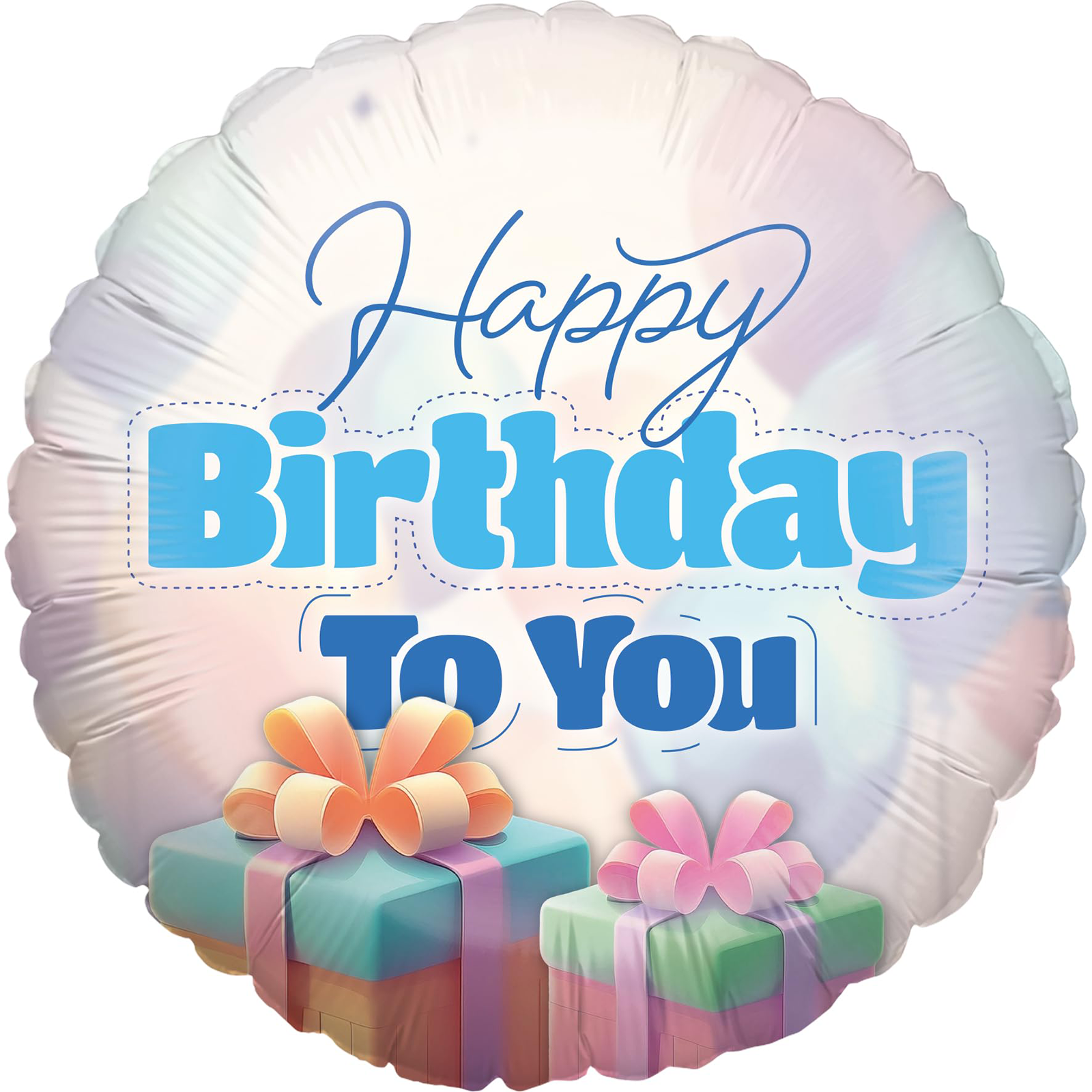 Folienballon Happy Birthday Pastel Rund 45cm Motiv 2 1
