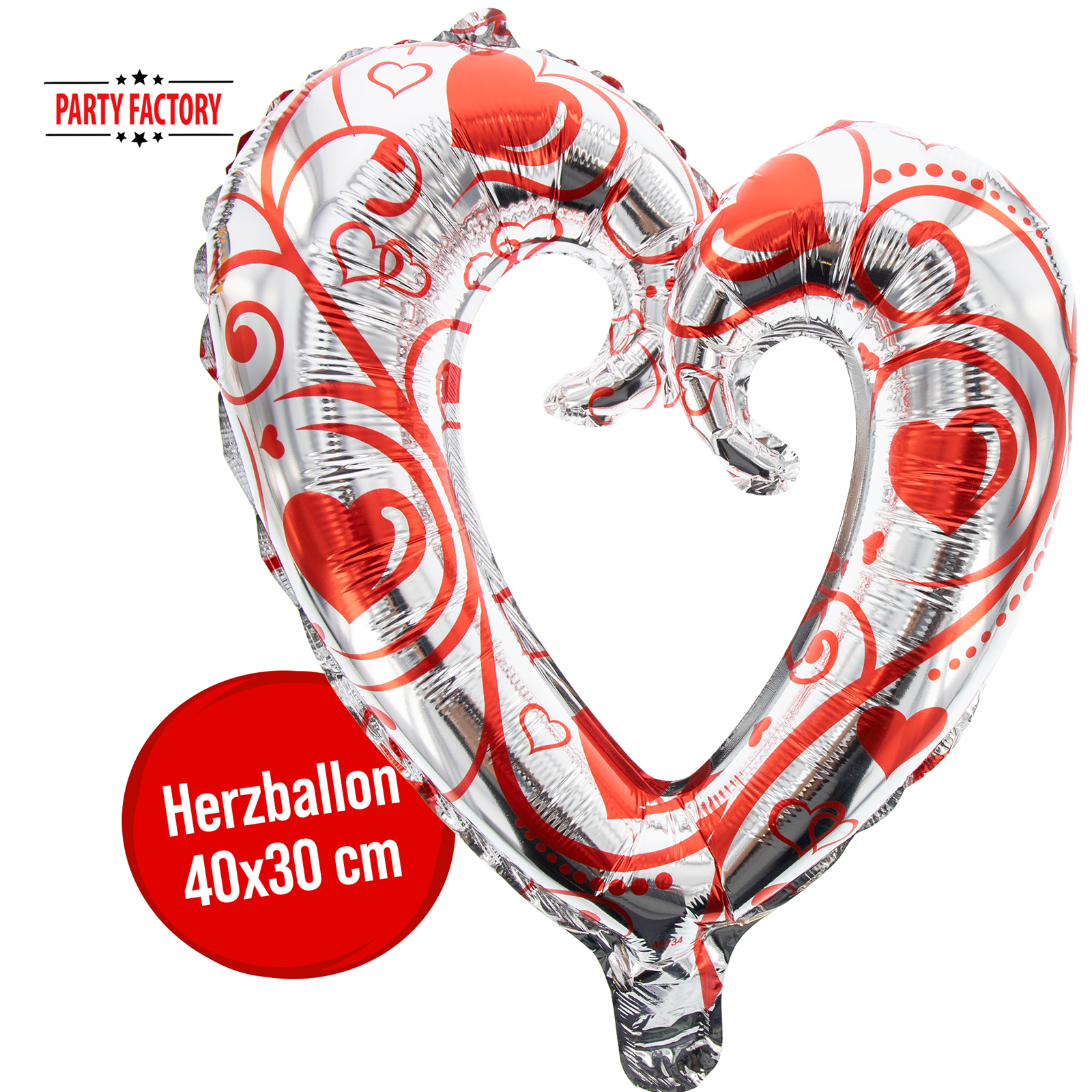 Folienballon Shape Herz 44x42cm 4