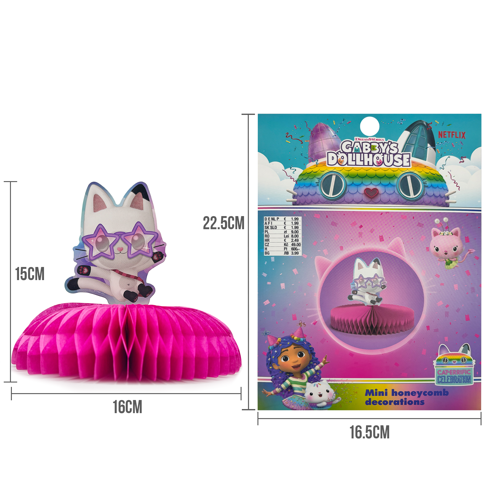 Gabby’s Dollhouse Honigwabenball Motiv 3 Pandy – Party Deko Kindergeburtstag 7