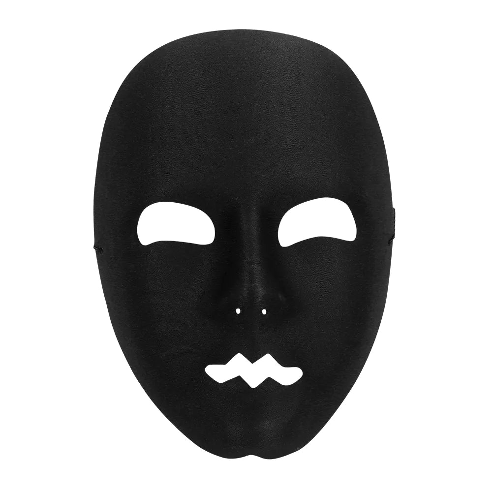 Gesichtsmaske Pantomime schwarz neutrale Maske für Karneval, Theater Party 5